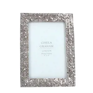 Gisela Graham Resin Photo Frame Silver Chainmail
